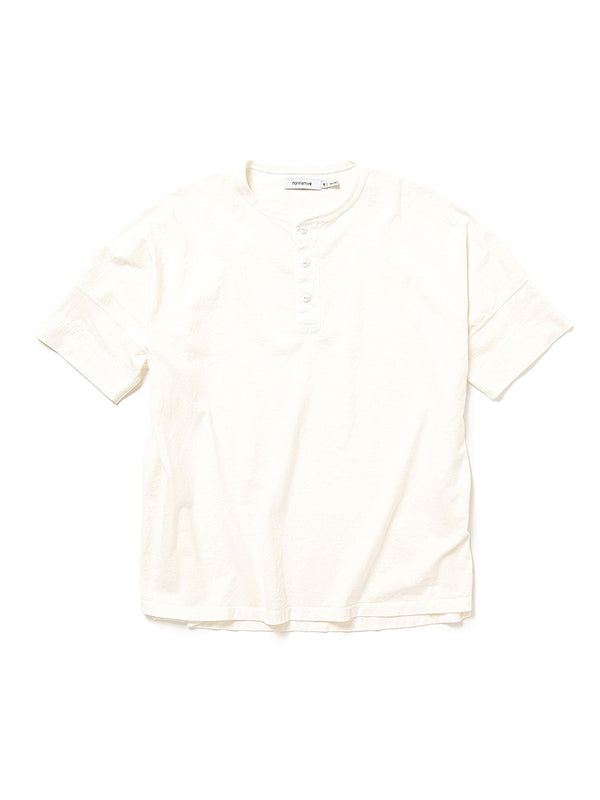 Clerk S/S Henley Neck Tee Cotton Pique Overdyed