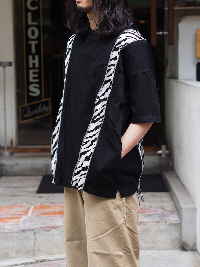 OLD PARK × MINEDENIM Zip Wide Denim T-SH