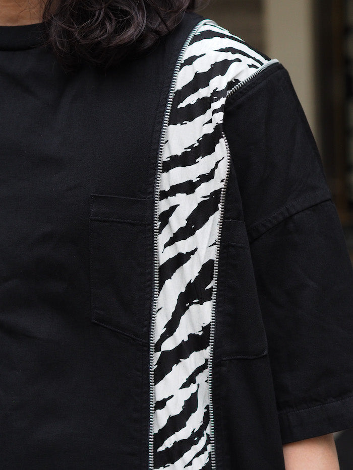 OLD PARK × MINEDENIM Zip Wide Denim T-SH