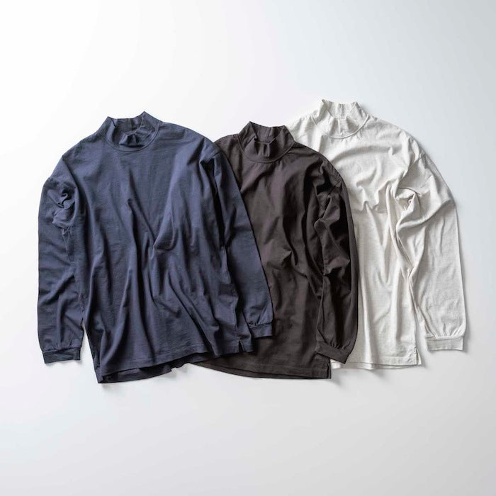 Cashmere Blended Mockneck L/S Tee