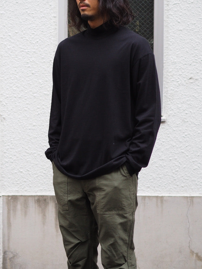 Cashmere Blended Mockneck L/S Tee