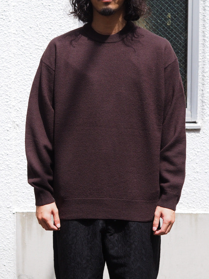 Felted Merino Wool Crew Neck Knit