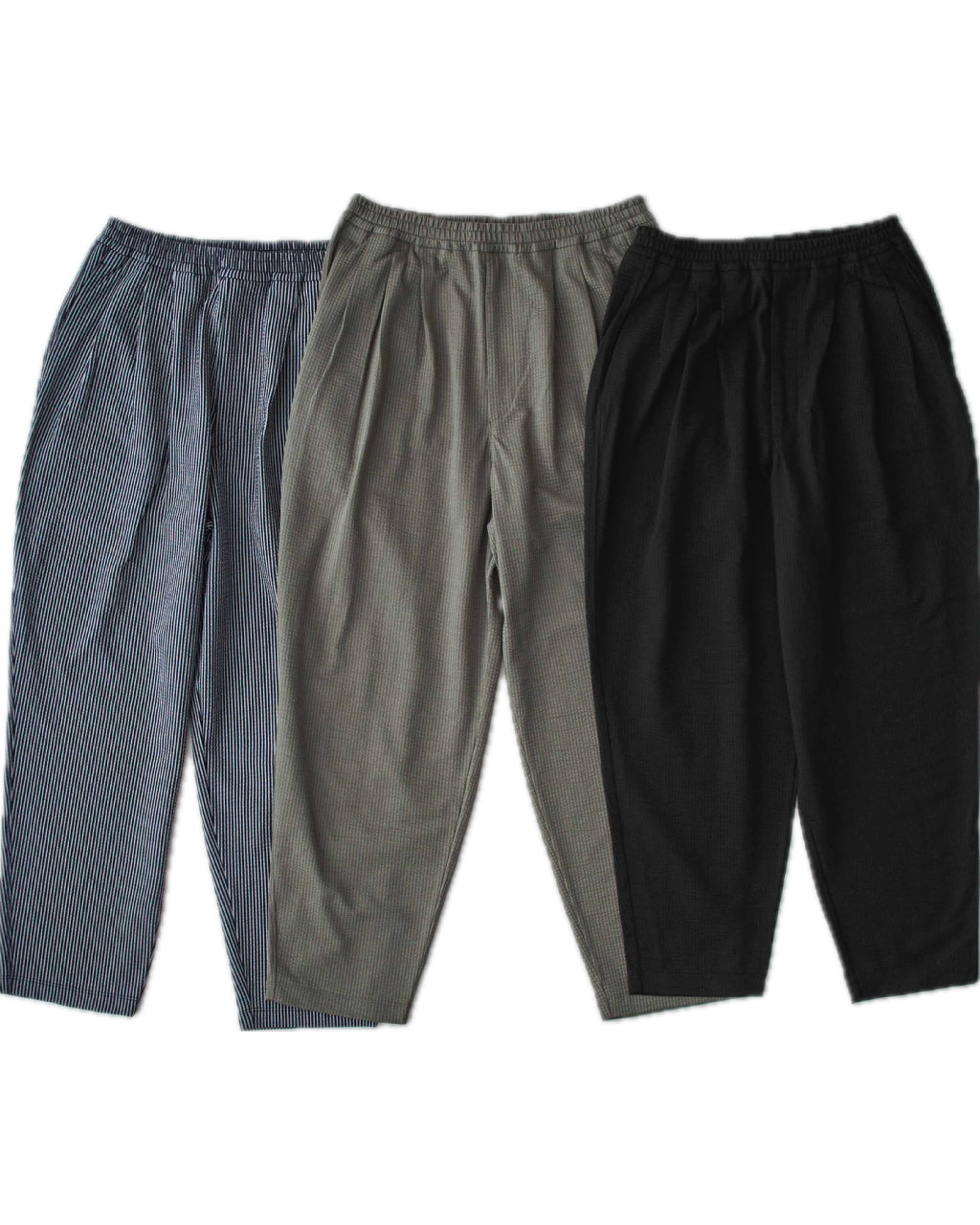 Seersucker 3 Tuck Pants