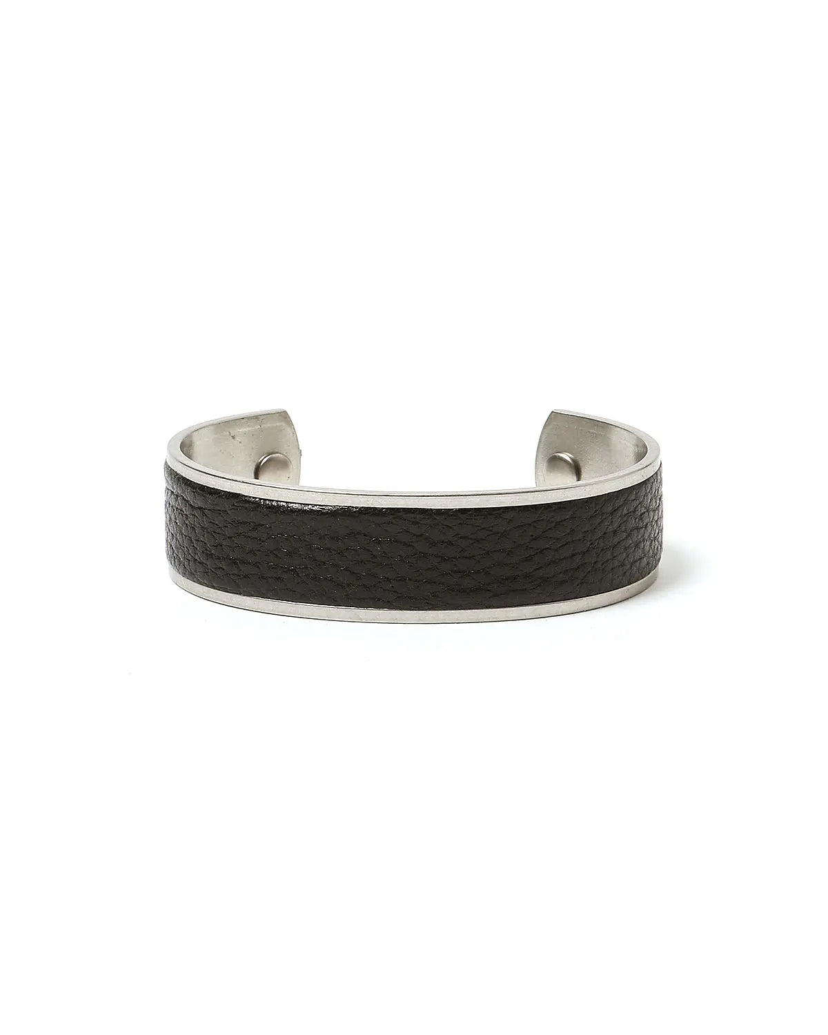 Brass Bracelet Wide with Shrink Cow Leather