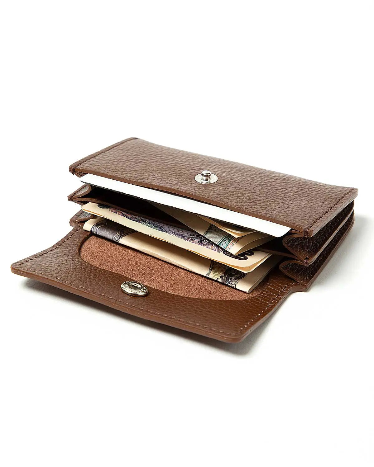 Compact Accordion Wallet Shrink Leather