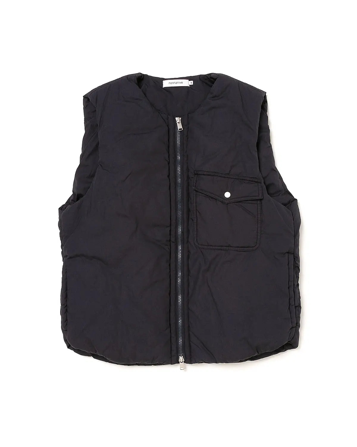 Hiker Puff Vest Cotton Typewriter