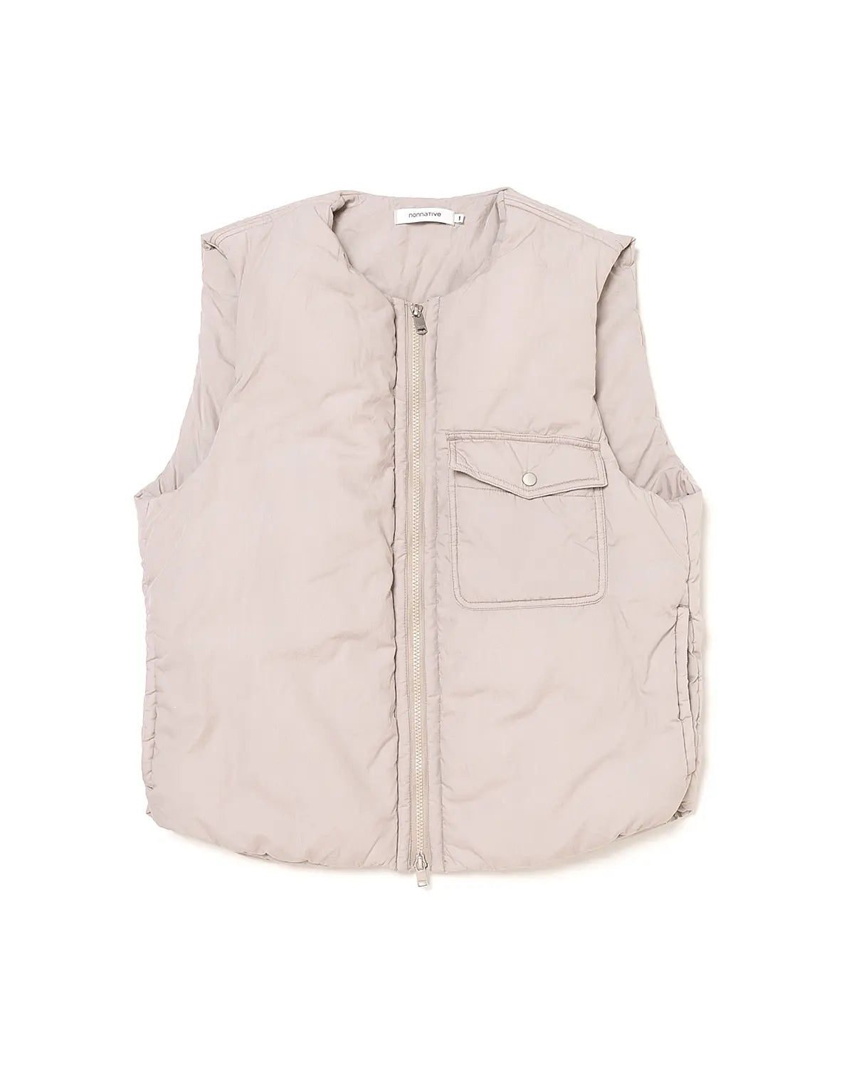 Hiker Puff Vest Cotton Typewriter