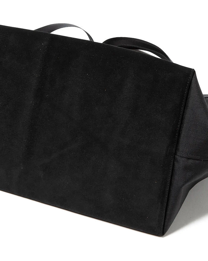 Tote Bag Nylon Oxford with Cow Suede