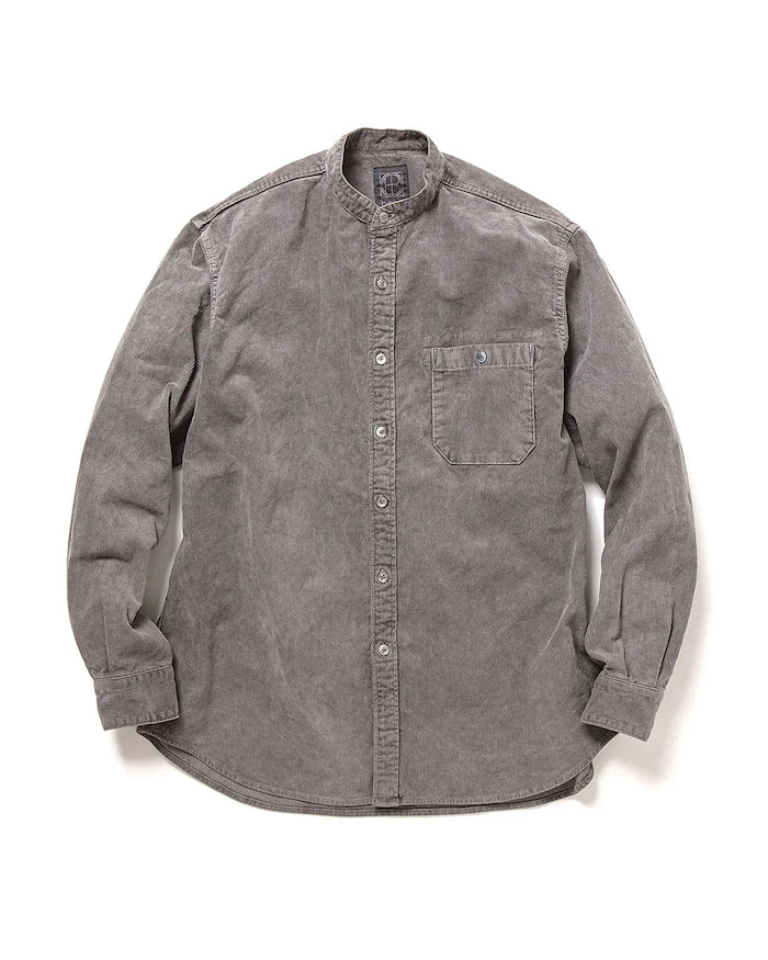 Band Collar Shirt Cotton Corduroy Bengala Mud Dyed