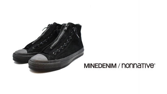 【4月29日リリース】MINEDENIM × nonnative / Dweller Trainer Hi Cow Leather with GORE-TEX 2L by SPINGLE