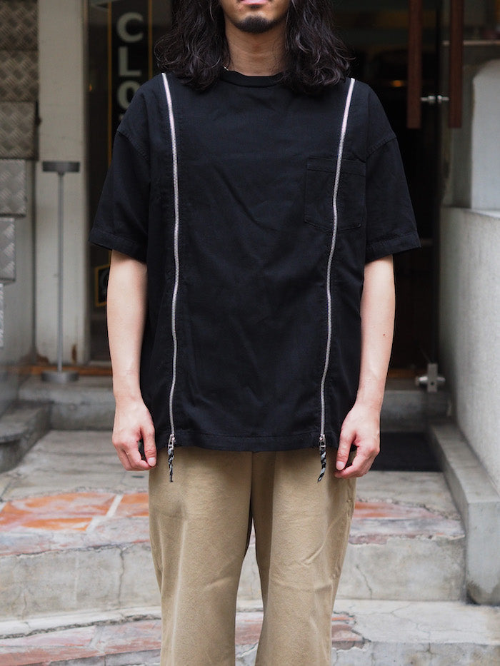 OLD PARK × MINEDENIM Zip Wide Denim T-SH