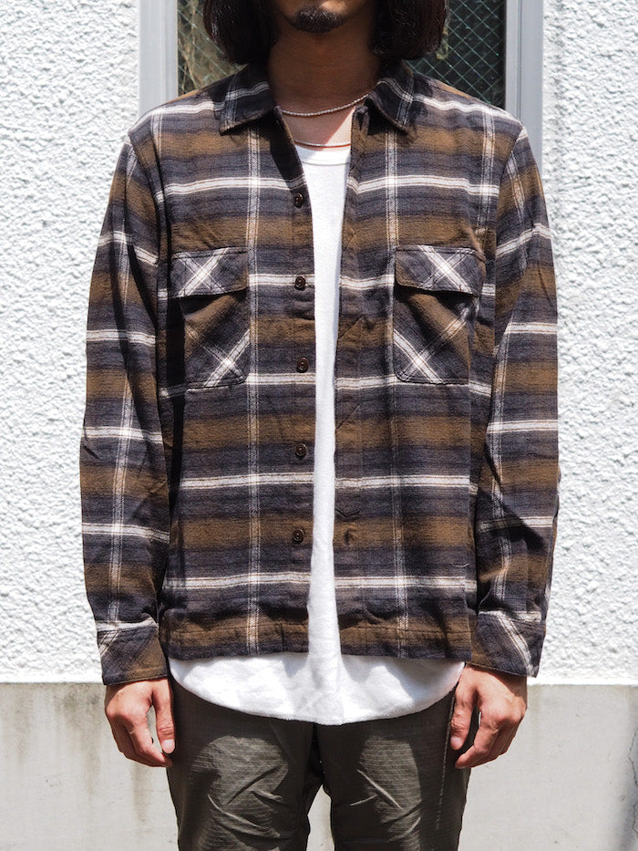 Worker L/S Shirt Cotton Twill Ombre Plaid – INSIST