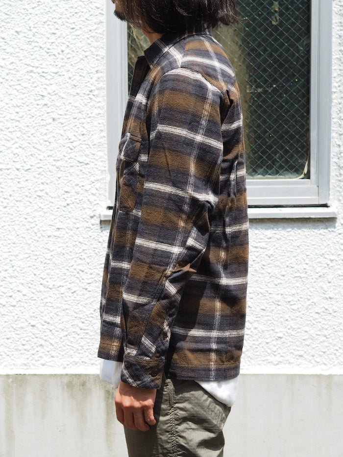 Worker L/S Shirt Cotton Twill Ombre Plaid