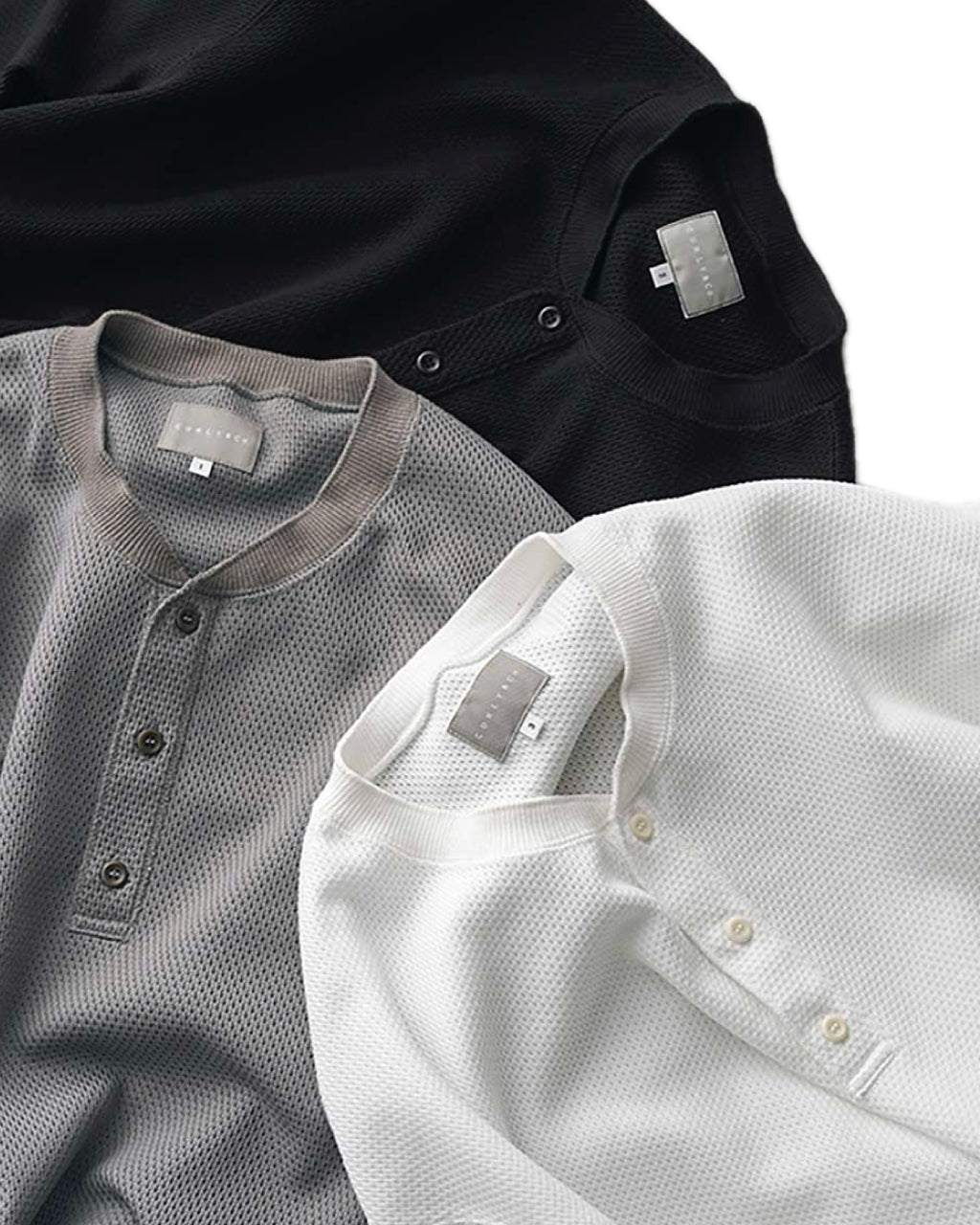 Honeycomb Henry-Neck Tee
