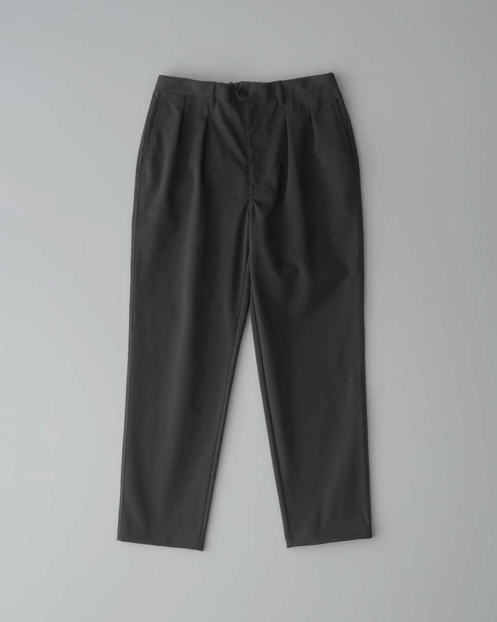 Solid Double-Knit Tapered Pants