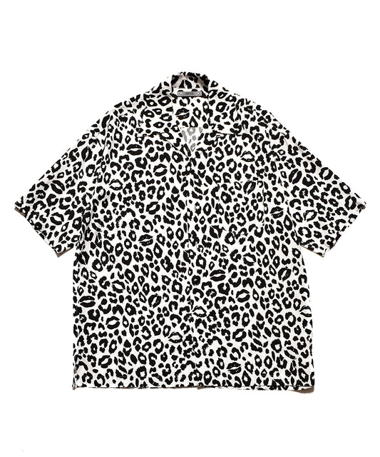 Lips Leopard Print Open Collar SH