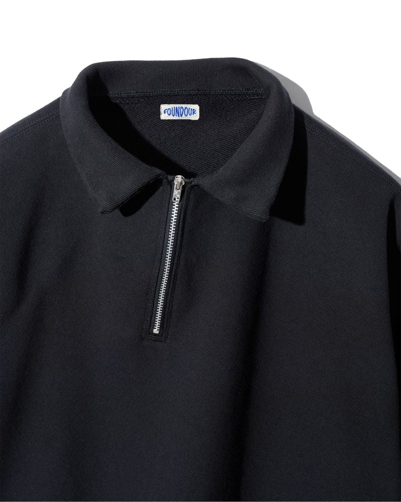 Cotton French Terry Half Zip Shirt