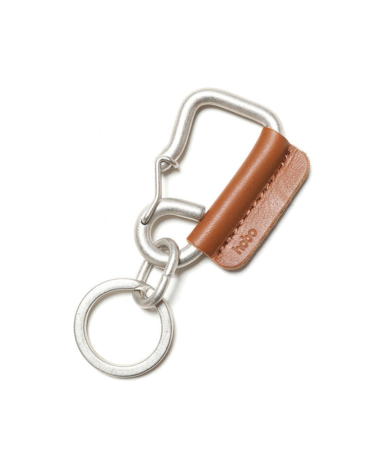 Carabiner Key Ring with Cow Leather