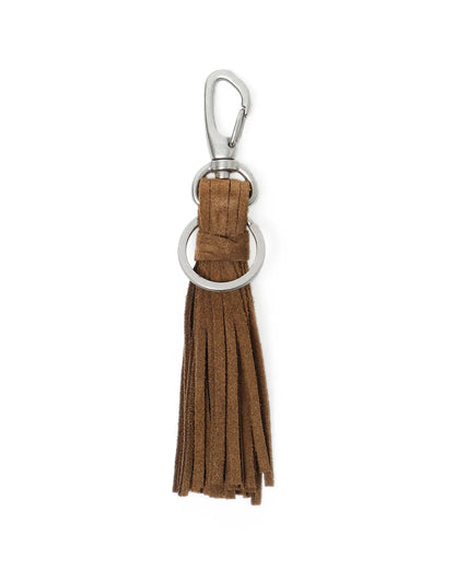 Tassel Key Ring with Cow Suede