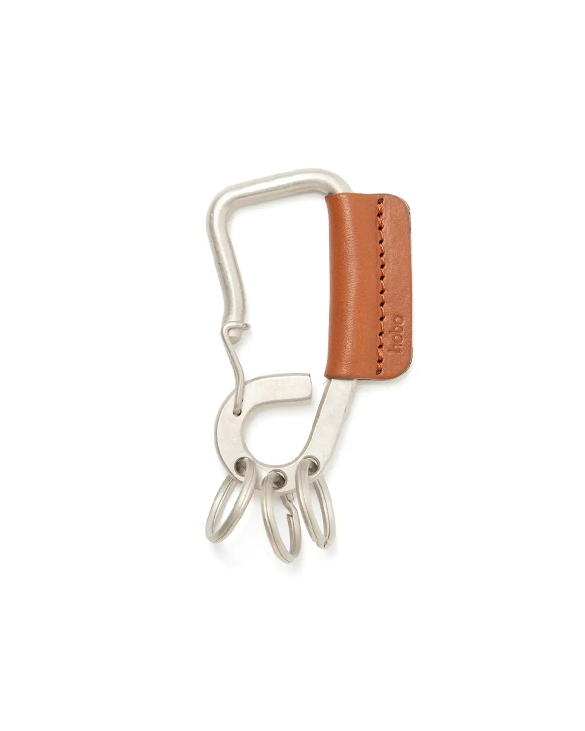 Carabiner Key Ring L with Cow Leather