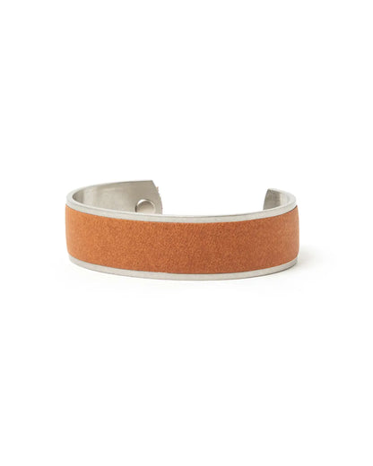 Brass Bracelet Wide with Cow Leather