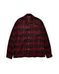 Ry. Wool Check Open Collar SH