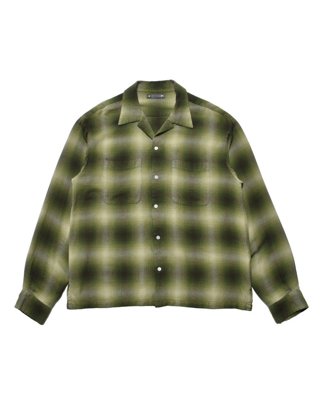 R.Flannel Ombre Open Collar SH