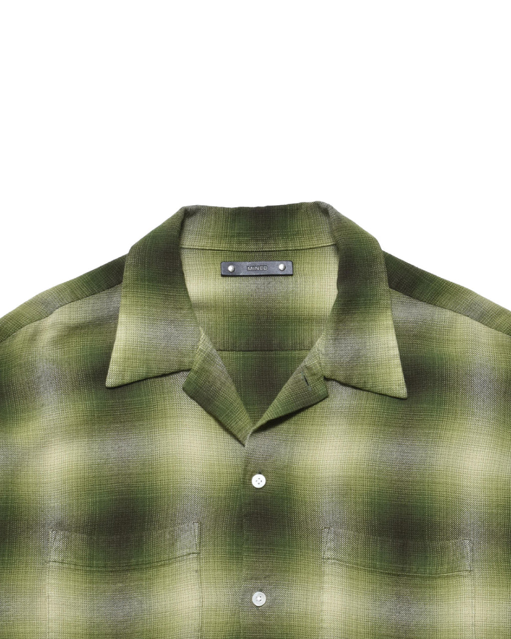 R.Flannel Ombre Open Collar SH