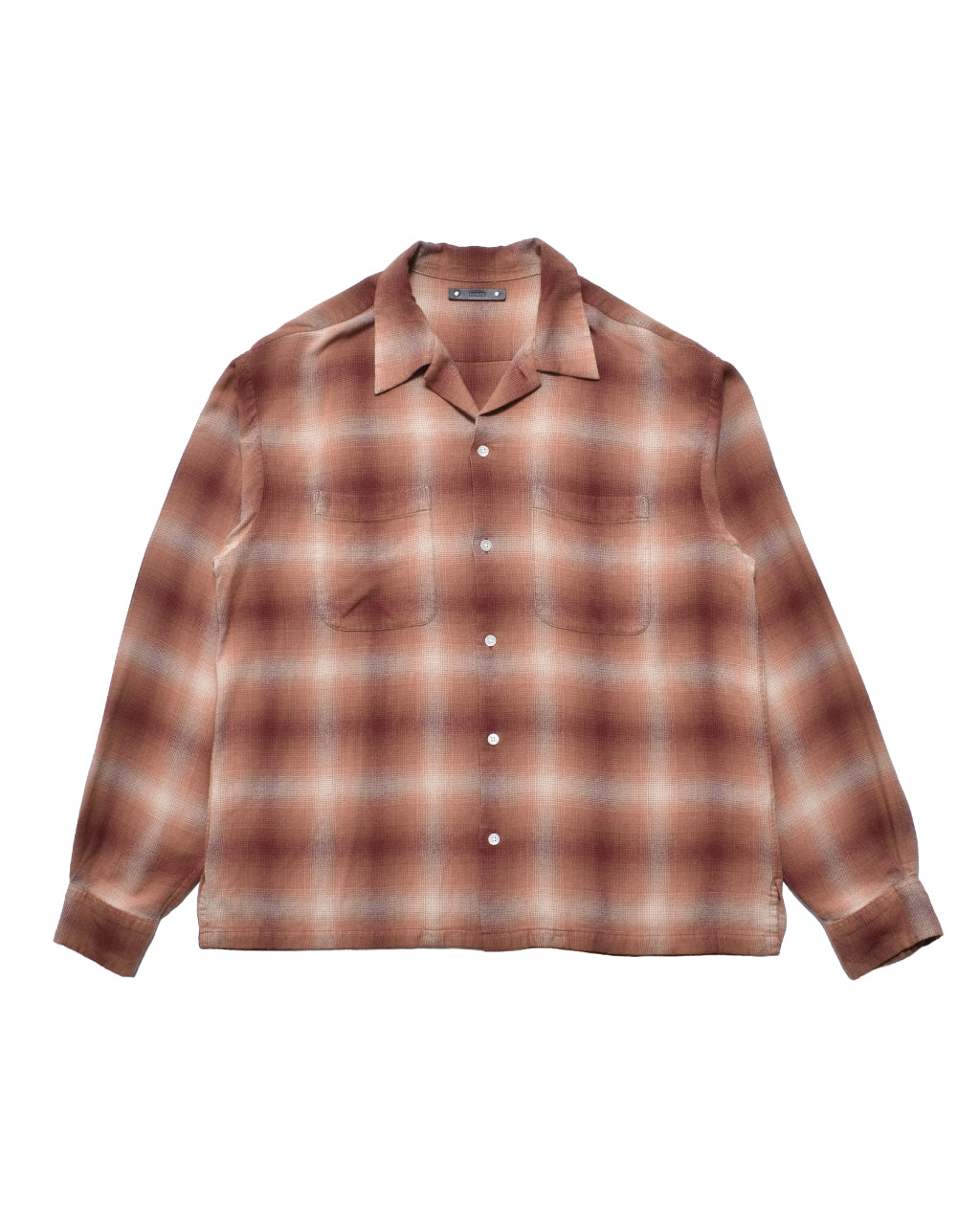 R.Flannel Ombre Open Collar SH