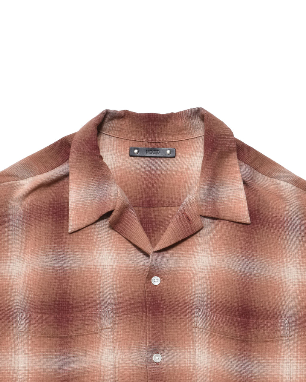 R.Flannel Ombre Open Collar SH