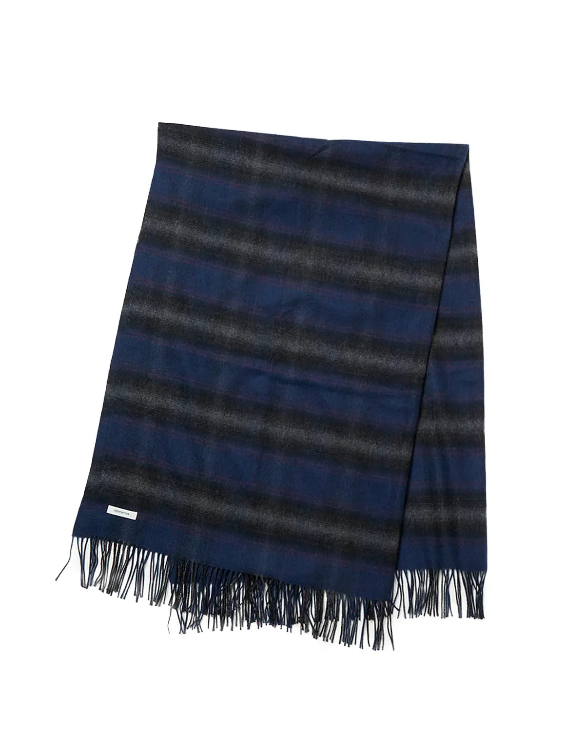 Wanderer Stole Wool Yarn Ombre Check