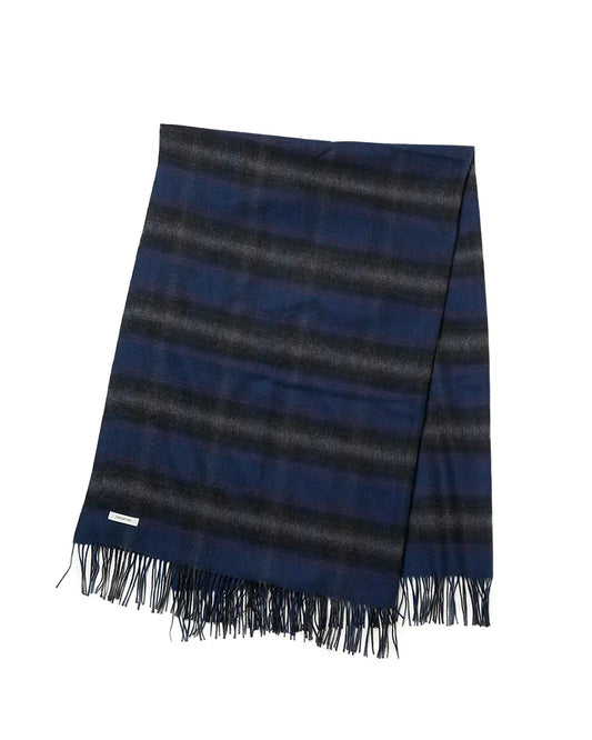 Wanderer Stole Wool Yarn Ombre Check