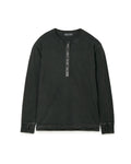 Dweller L/S Henry Neck Tee Cotton Jersey Pigment Dye