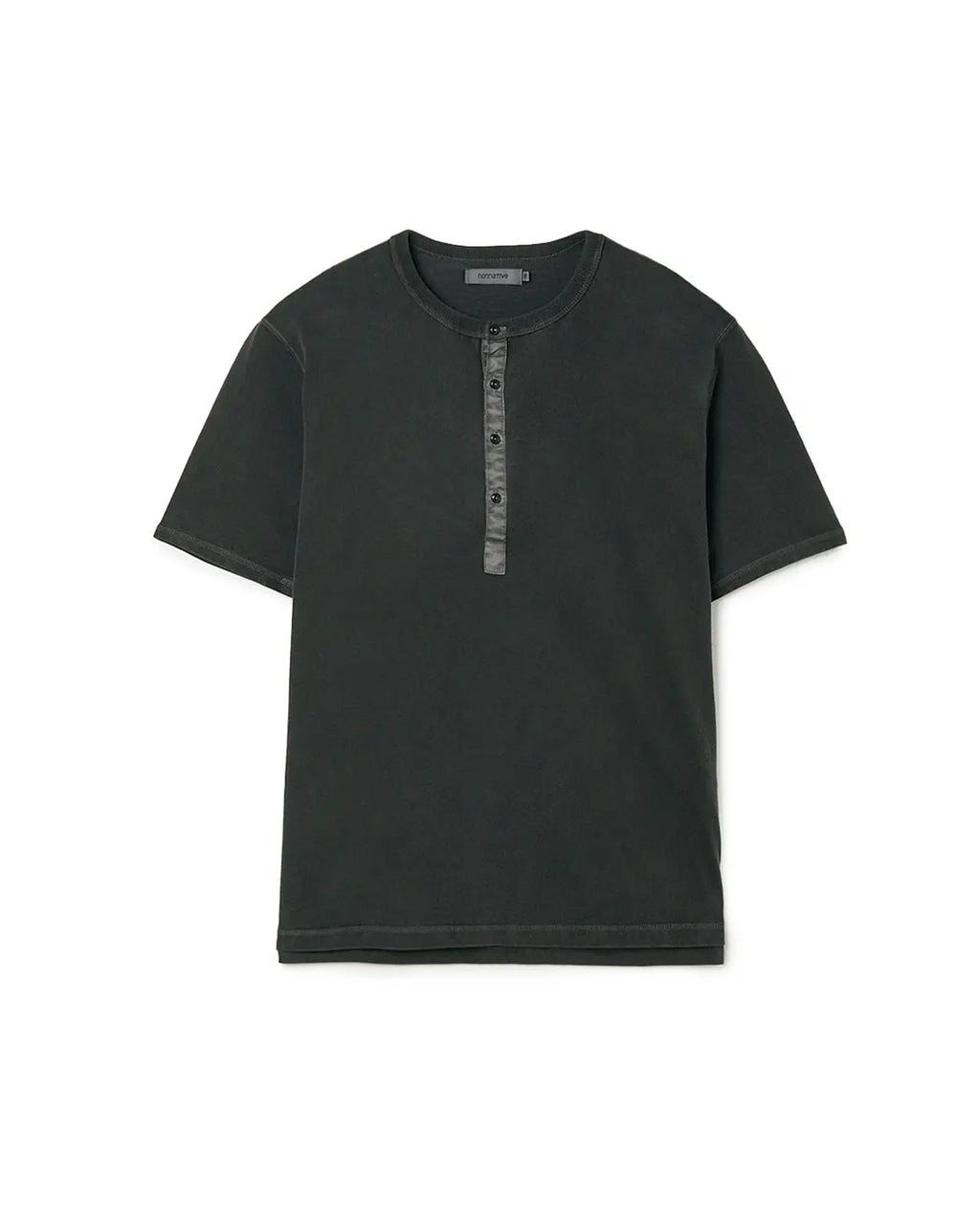 Dweller S/S Henry Neck Tee Cotton Jersey Pigment Dye