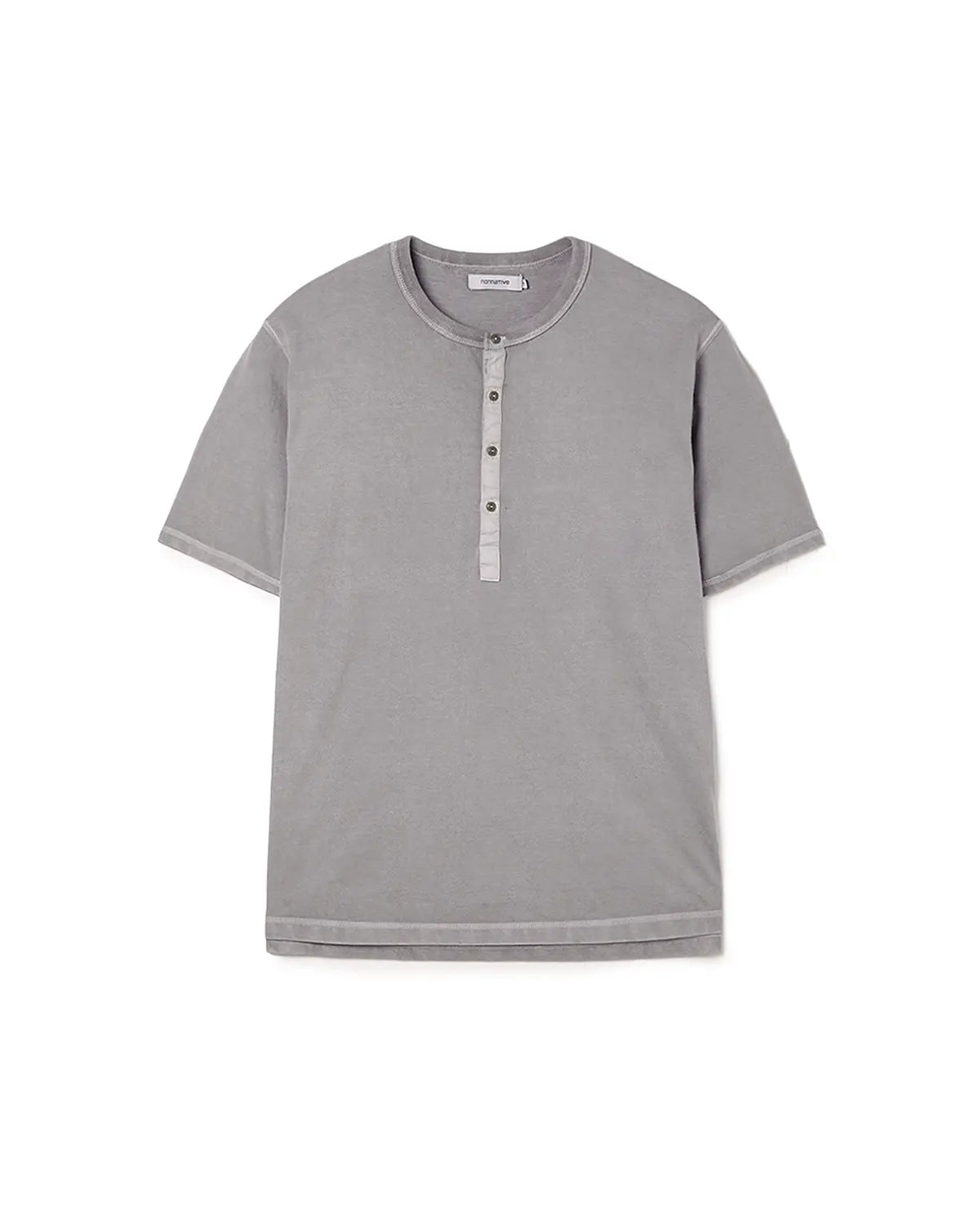 Dweller S/S Henry Neck Tee Cotton Jersey Pigment Dye