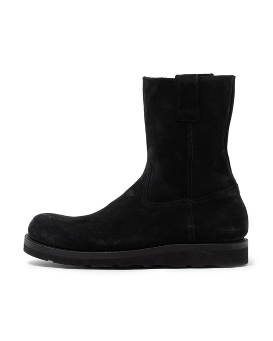 Worker Zip Up Boots Cow Leather