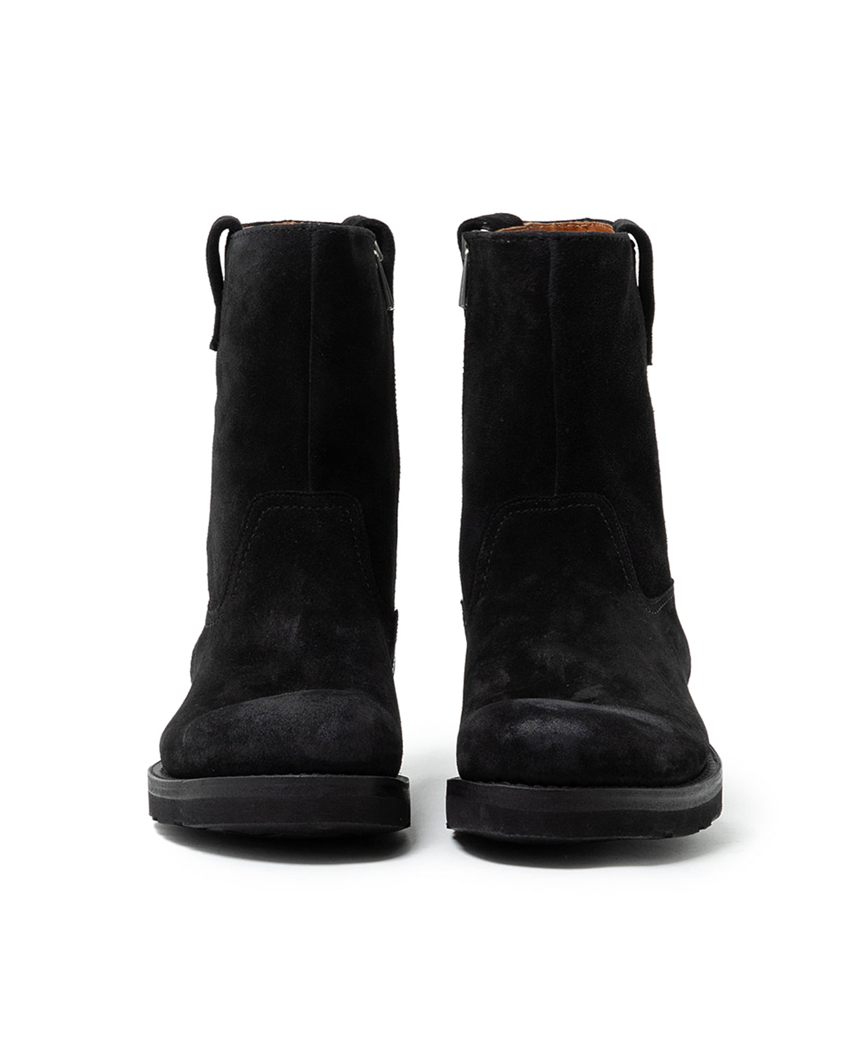 Worker Zip Up Boots Cow Leather