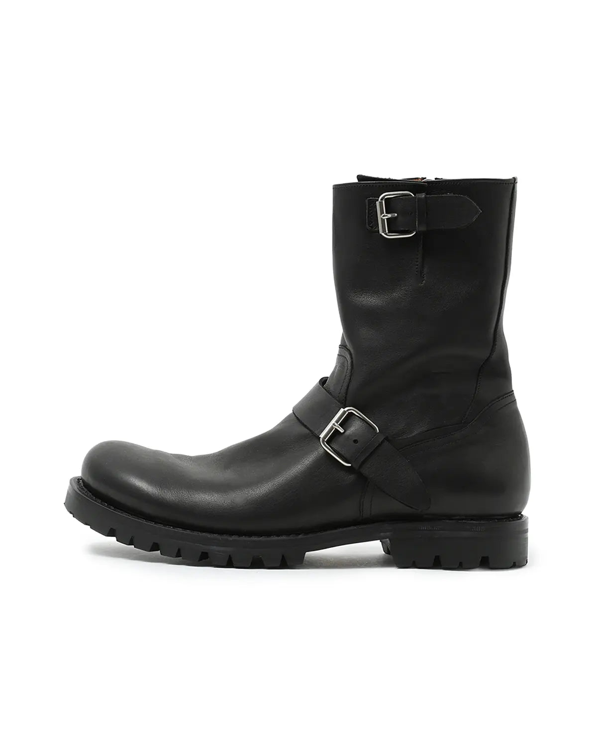 Biker Zip Up Boots Cow Leather