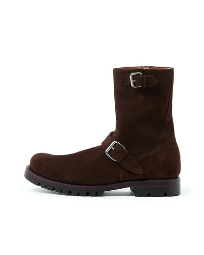 Biker Zip Up Boots Cow Leather