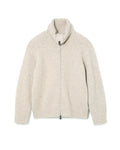 Hiker High Neck Zip Blouson Wool Boucle Knit