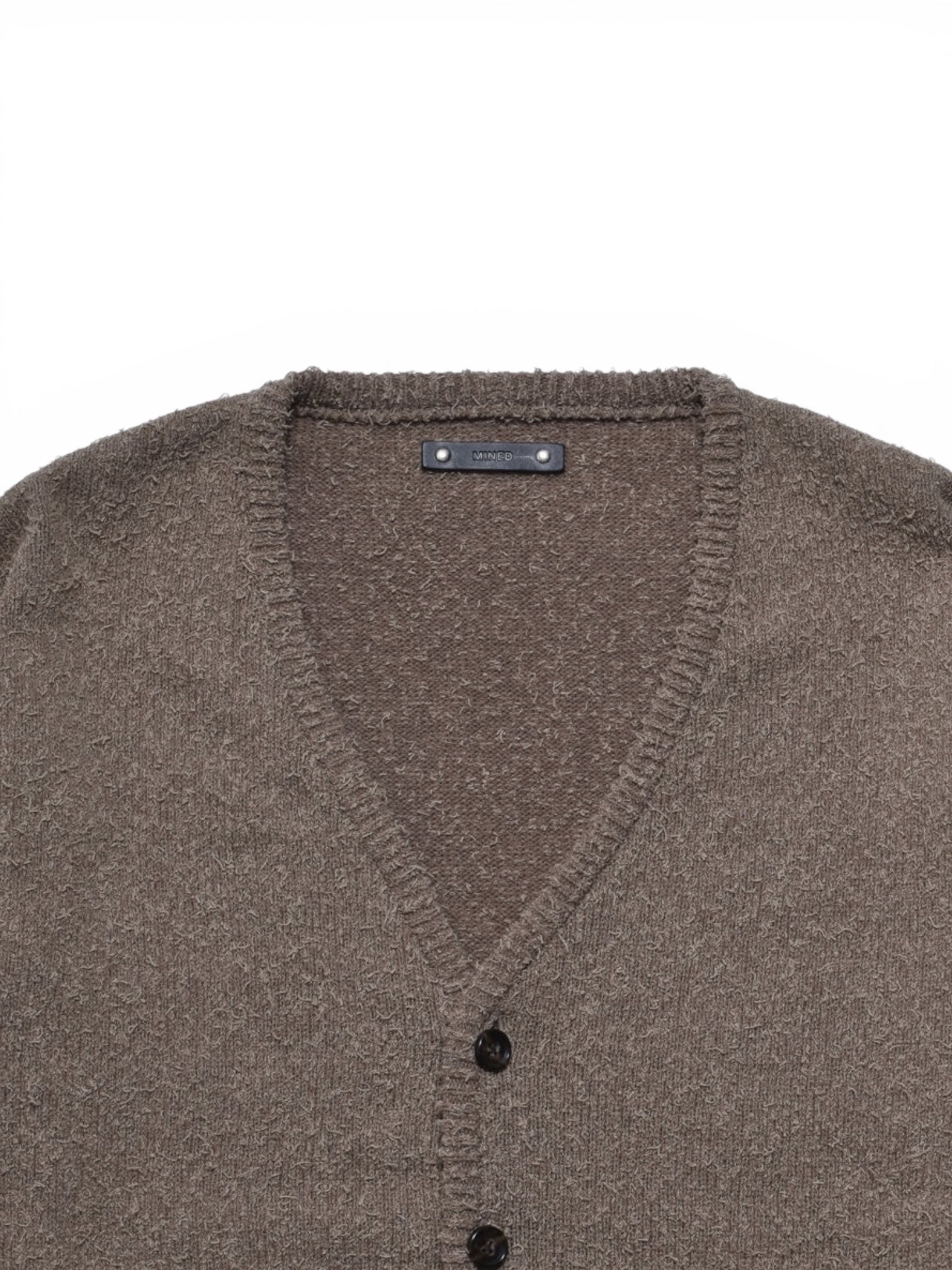 Grainy Cotton Knit Cardigan