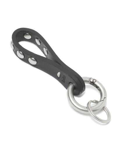 Studded Key Ring with Cow Leather