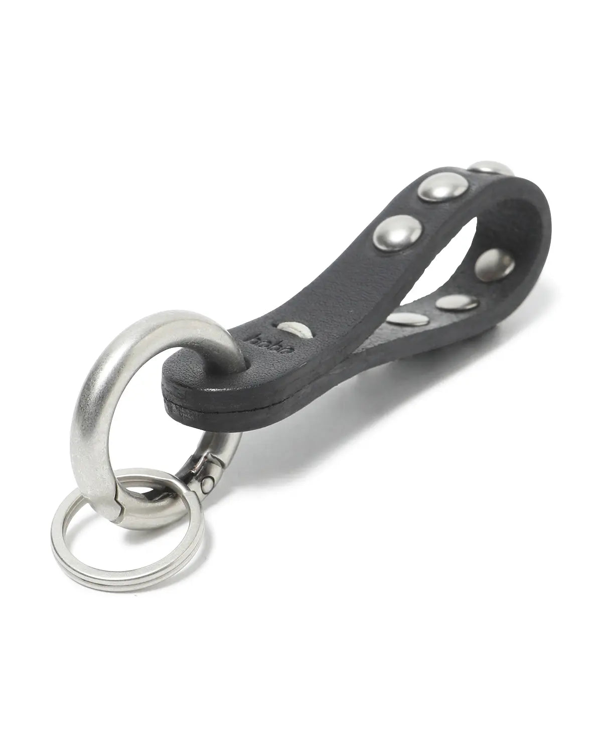 Studded Key Ring with Cow Leather