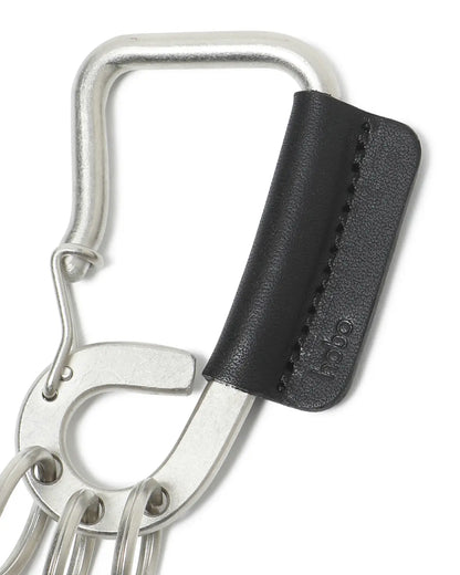 Carabiner Key Ring L with Cow Leather