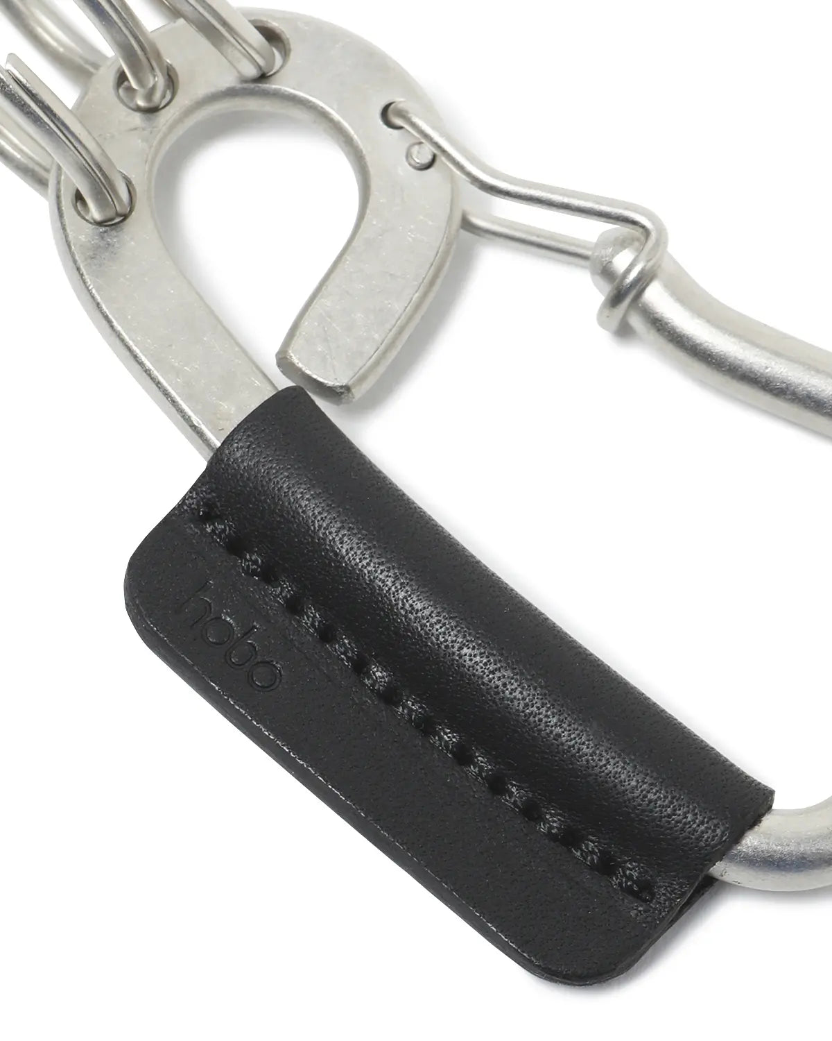 Carabiner Key Ring L with Cow Leather