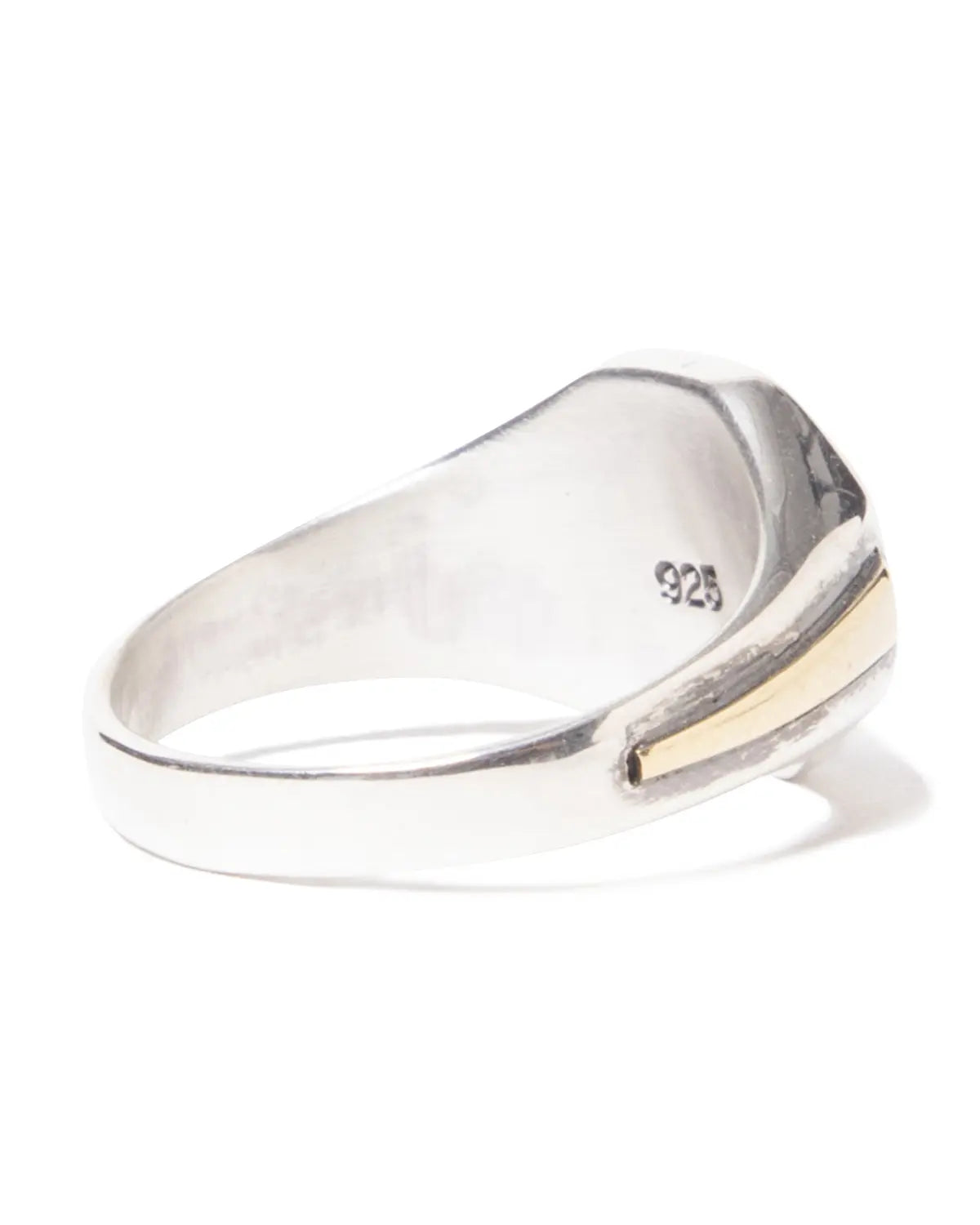 Signet Ring 925 Silver with Brass