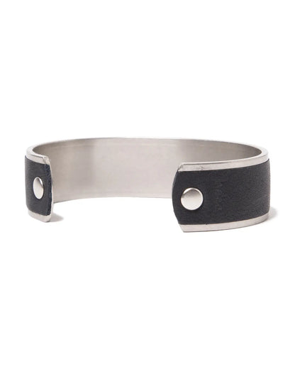 Brass Bracelet Wide with Cow Leather