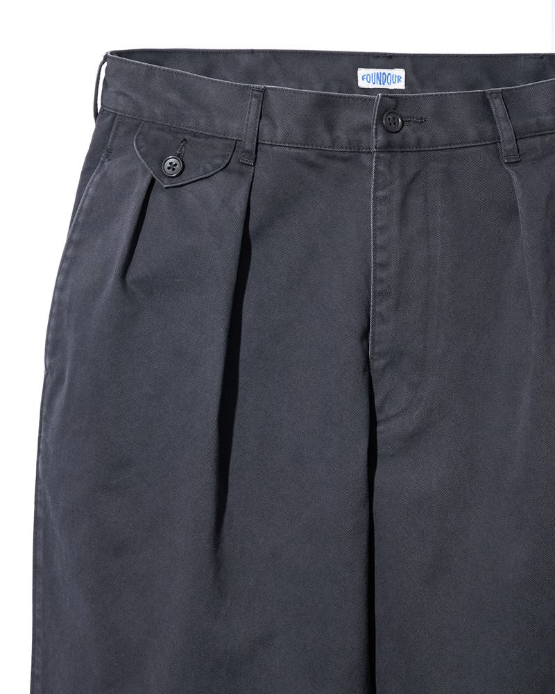 Cotton Wide Tuck Chinos