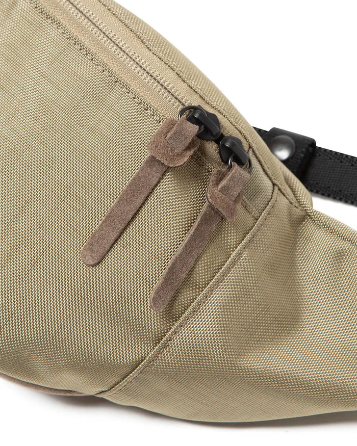 Waist Pouch Nylon Oxford with Cow Suede