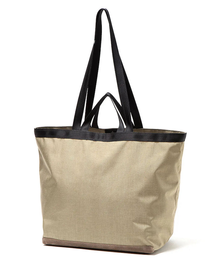 Tote Bag Nylon Oxford with Cow Suede